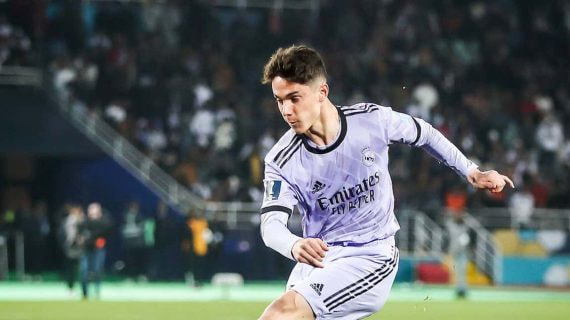 Sergio Arribas, en un partido con el Real Madrid.