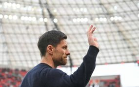 Xabi Alonso, con el Bayer Leverkusen.