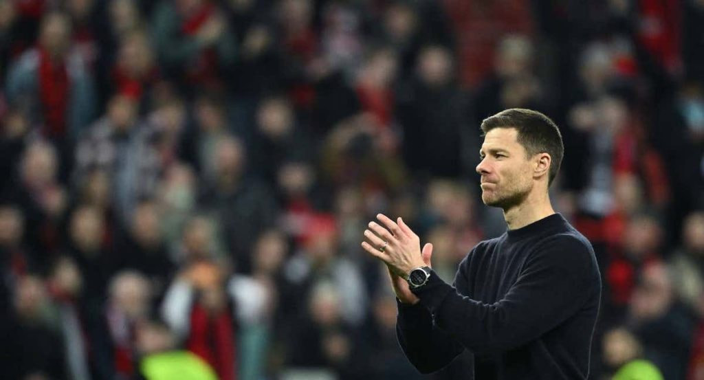 Xabi Alonso, en un partido con el Leverkusen.
