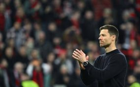 Xabi Alonso, en un partido con el Leverkusen.
