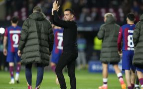 Xavi Hernández en un partido de la temporada pasada.