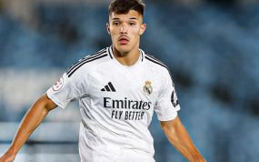 Yusi, en un partido con el Real Madrid.