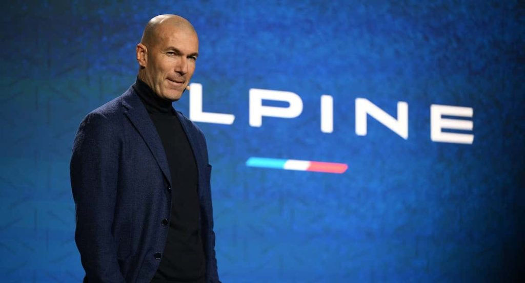 Zidane, durante un evento de Alpine, marca de la que es embajador.