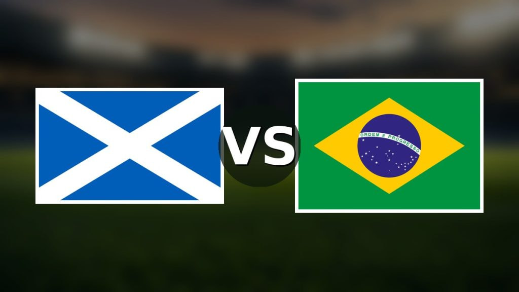 Banderas de Escocia y Brasil enfrentadas, pronóstico del Mundial 2026