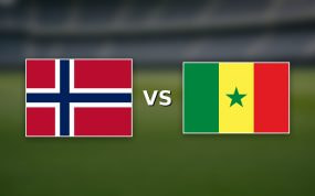 Banderas de Noruega y Senegal con un VS sobre un fondo de cancha difuminado, previa de la 2ª jornada del Mundial 2026