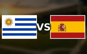Banderas de Uruguay y España enfrentadas, pronóstico del Mundial 2026