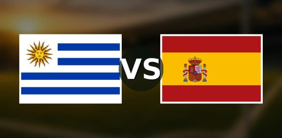 Banderas de Uruguay y España enfrentadas, pronóstico del Mundial 2026