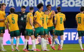 La selección de Australia, en un partido del Mundial 2026 ante Paraguay.