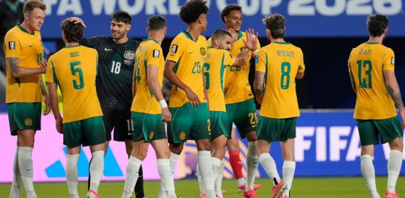 La selección de Australia, en un partido del Mundial 2026 ante Paraguay.