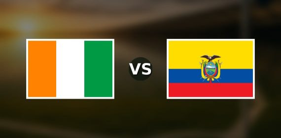 Banderas de Costa de Marfil y Ecuador enfrentadas sobre un campo de fútbol difuminado, pronóstico del Mundial 2026
