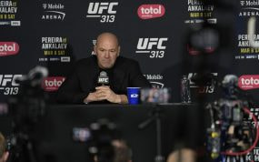 El presidente de la UFC, Dana White, durante una rueda de prensa ante los medios el pasado mes de marzo de 2025.