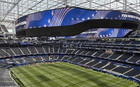 Estadio del Mundial 2026 antes de un partido en Estados Unidos