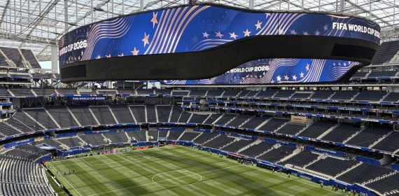 Estadio del Mundial 2026 antes de un partido en Estados Unidos