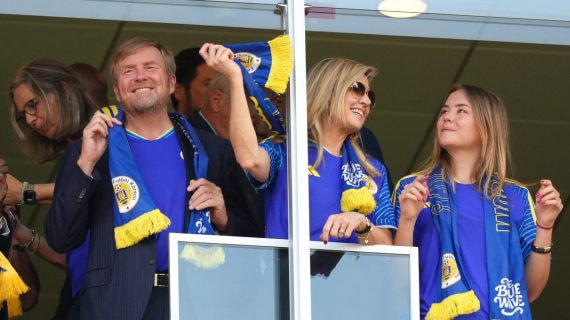 La familia real neerlandesa, animando en las gradas a la selección de Curazao durante el Mundial 2026.