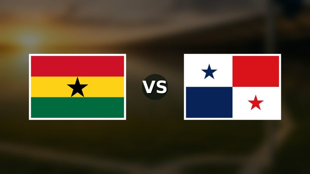 Banderas de Ghana y Panamá enfrentadas sobre un campo de fútbol difuminado, pronóstico del Mundial 2026