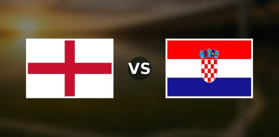 Banderas de Inglaterra y Croacia enfrentadas sobre un campo de fútbol difuminado, pronóstico del Mundial 2026