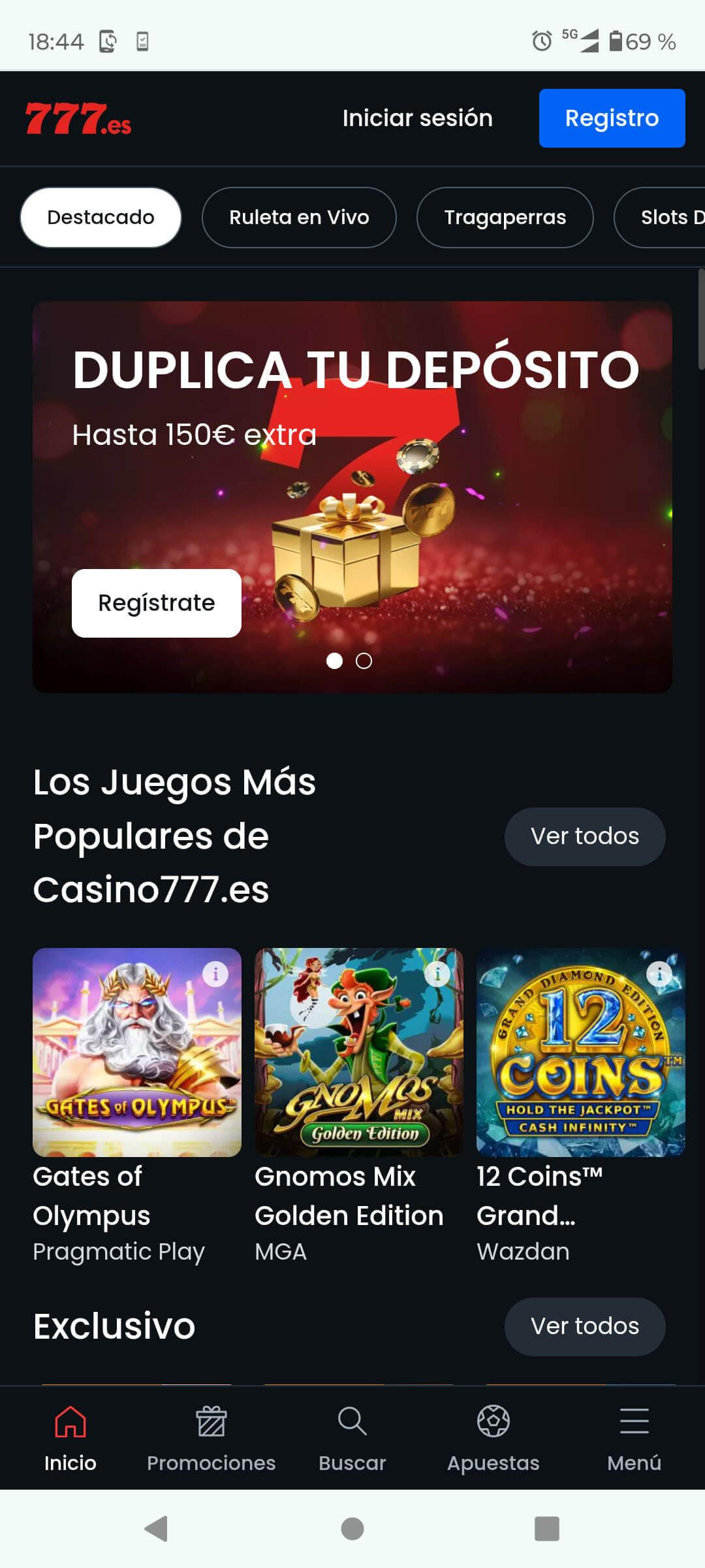 Abre la app de apuestas deportivas desde el icono