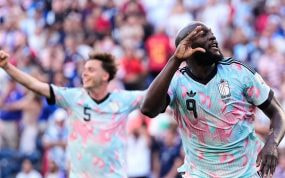 Romelu Lukaku celebra el gol anotado ante Estados Unidos en los octavos de final del Mundial 2026.
