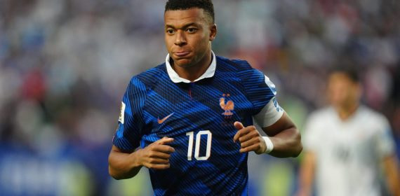 Kylian Mbappé durante el partido entre Francia e Irak del Mundial 2026.