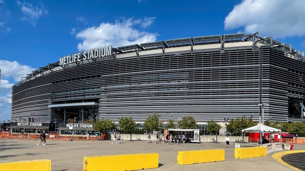 El MetLife Stadium de Nueva Jersey, sede de la final del Mundial 2026, en una vista exterior de su fachada