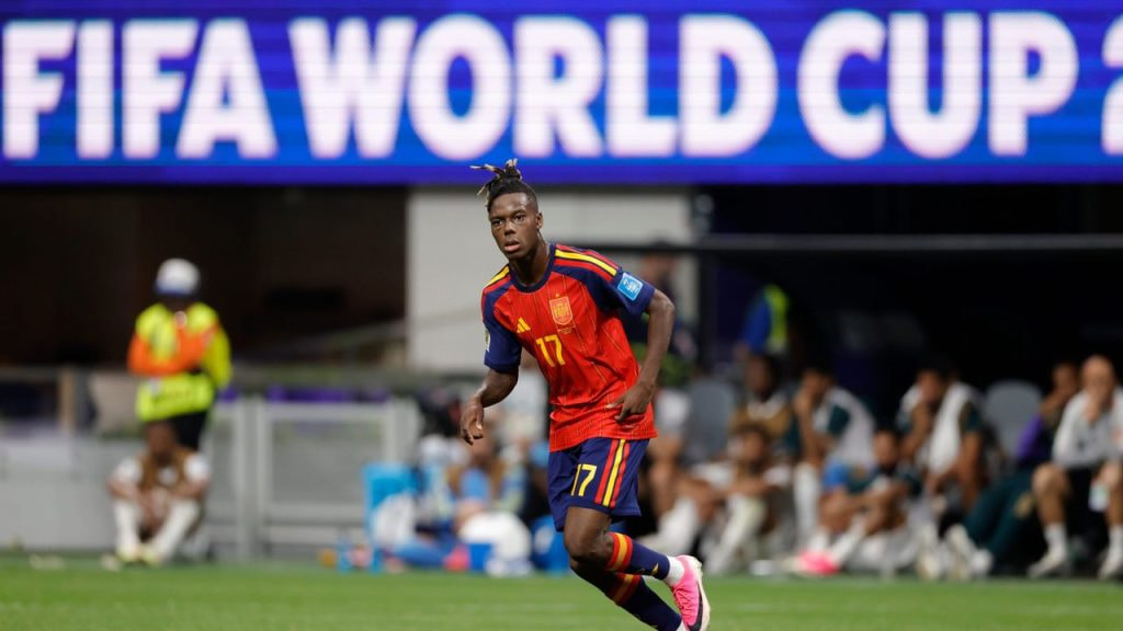 Nico Williams durante el partido de España ante Arabia Saudí en el Mundial 2026.