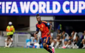 Nico Williams durante el partido de España ante Arabia Saudí en el Mundial 2026.