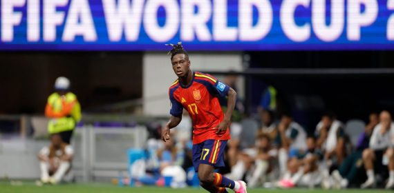 Nico Williams durante el partido de España ante Arabia Saudí en el Mundial 2026.