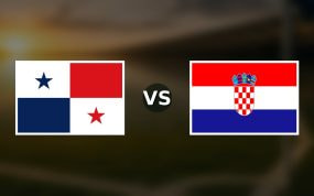 Banderas de Panamá y Croacia enfrentadas sobre un campo de fútbol difuminado, pronóstico del Mundial 2026