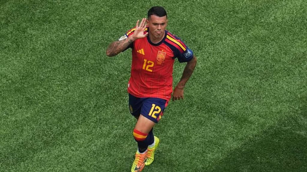 Pedro Porro celebra el gol anotado ante Austria en los dieciséisavos de final del Mundial 2026.