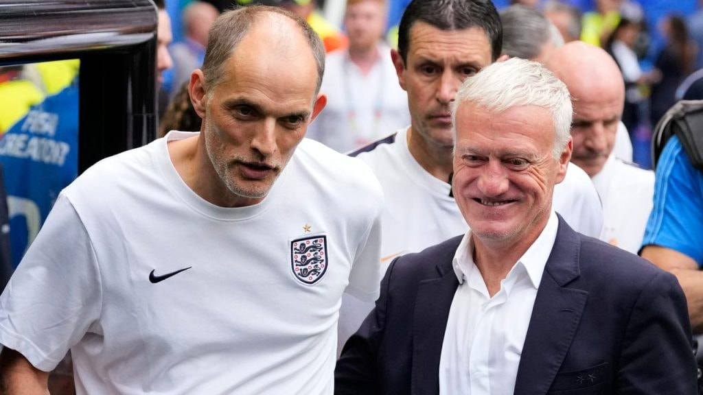 Thomas Tuchel y Didier Deschamps posan justo antes del partido por el tercer y cuarto puesto del Mundial 2026.
