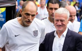 Thomas Tuchel y Didier Deschamps posan justo antes del partido por el tercer y cuarto puesto del Mundial 2026.