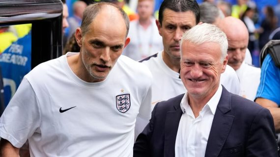 Thomas Tuchel y Didier Deschamps posan justo antes del partido por el tercer y cuarto puesto del Mundial 2026.