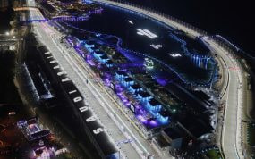 Vista general del circuito urbano de Jeddah Corniche, sede del Gran Premio de Arabia Saudí de Fórmula 1