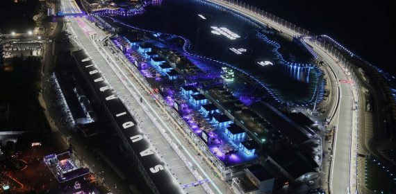 Vista general del circuito urbano de Jeddah Corniche, sede del Gran Premio de Arabia Saudí de Fórmula 1