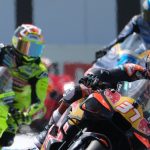 Pedro Acosta rueda con su KTM por delante de Fabio Di Giannantonio y Álex Márquez en el GP de Países Bajos