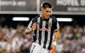 Fran Castillo durante su partido de debut en Segunda División con el CD Castellón frente al Sabadell.
