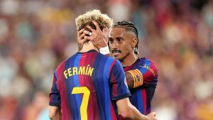 Raphinha no quiere perder el ritmo de goles en el Barça