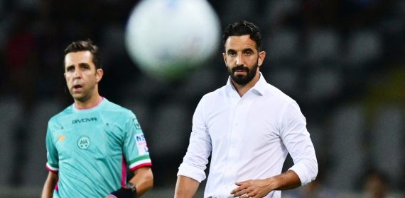 Rúben Amorim durante su primer partido de Serie A como entrenador del AC Milan ante el Torino.