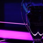Trofeo de la Champions League durante la celebración del sorteo de la edición 2026/27.