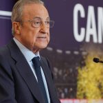 Florentino Pérez, en el acto de celebración del título de Euroliga 2022-2023 del Real Madrid