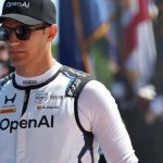 Álex Palou, con el mono de Chip Ganassi Racing, en la presentación de pilotos del Gran Premio de Washington