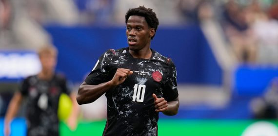 Jonathan David, en acción durante el partido entre Canadá y Sudáfrica de dieciseisavos de final del pasado Mundial 2026.