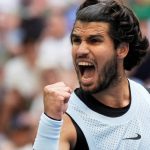 Carlos Alcaraz celebra un punto durante su partido de octavos ante Tommy Paul en el US Open