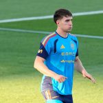 Iván Fresneda, entrenando en Las Rozas con la selección española absoluta durante el parón internacional de septiembre - octubre previo a los compromisos de la Nations League 2026/27.