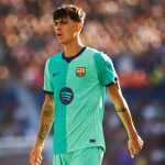 Marc Bernal, del FC Barcelona, durante un partido de su equipo contra el Levante en el Ciutat de València, correspondiente a LaLiga 2026/27.