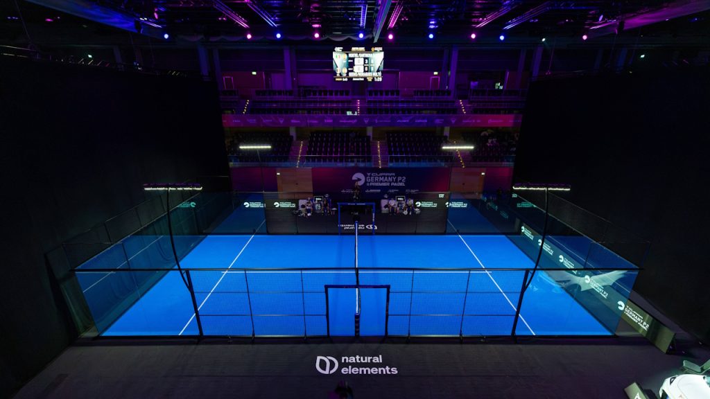 Competition Padel Court used for Premier Padel P2, with Star Points and Tie Breaks.