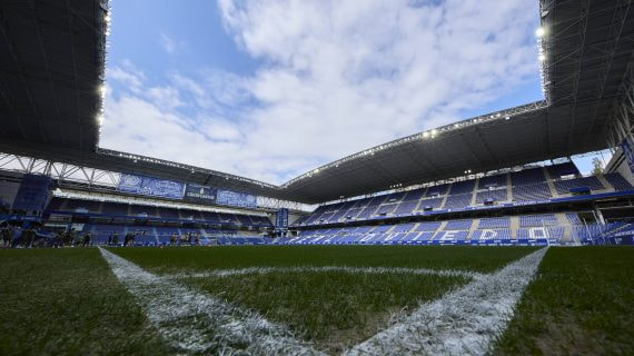 Carlos Tartiere Stadium in Oviedo and home of Real Oviedo