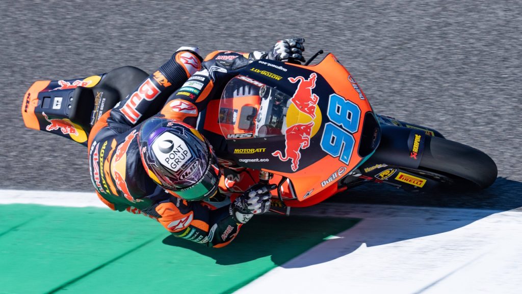 José Antonio Rueda, piloto, curva, salto, Red Bull KTM Ajo, Moto2.
