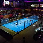 Padel, pista, crystal, bajada de pared, rebote