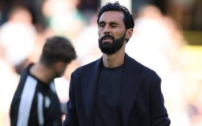 Álvaro Arbeloa durante el partido entre su equipo, el Fulham, y el Manchester United de la Premier League 2026/27, finalizado con 1-1 en el marcador.
